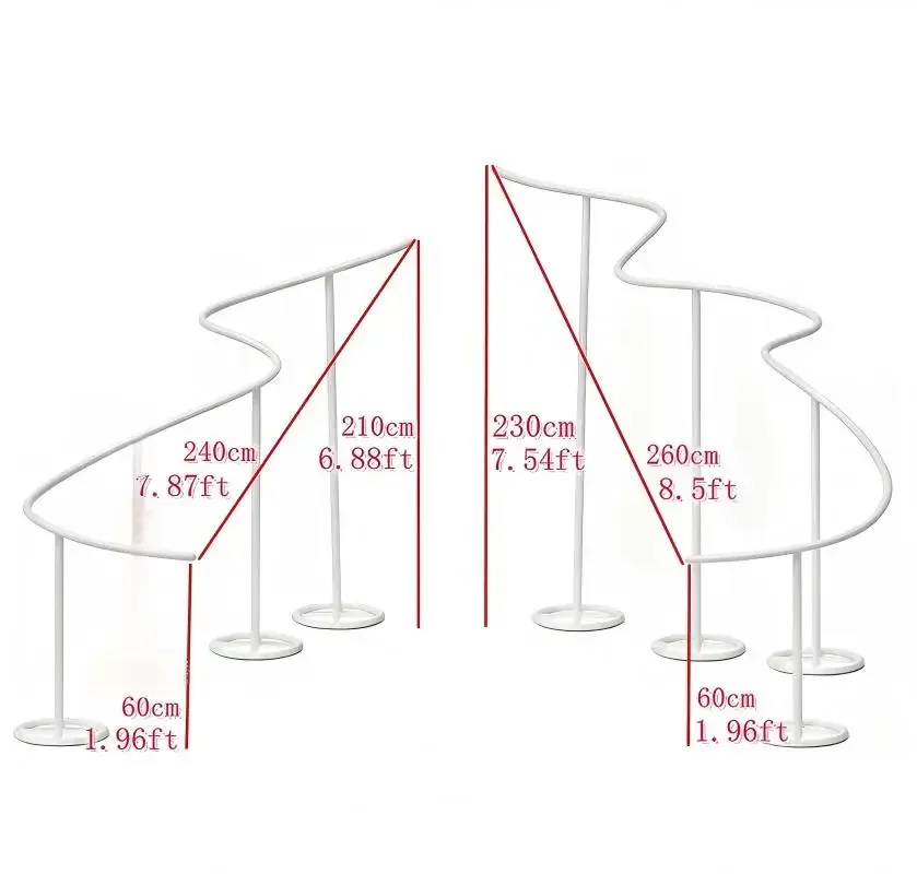 Gebogener Metall-Hochzeits-Hintergrundrahmen DIY-Bogen für Partys, Festivals, Outdoor-Strand-Drapierungsdekoration – Detail 1