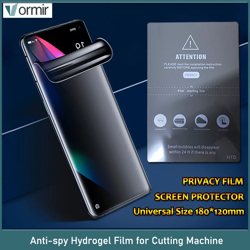 VORMIR 50pcs Privacy Film for Cutting Machine Anti-spy Hydrogel Sheets Mobile Phone Screen Protector for iPhone 14 13 12 Pro Max