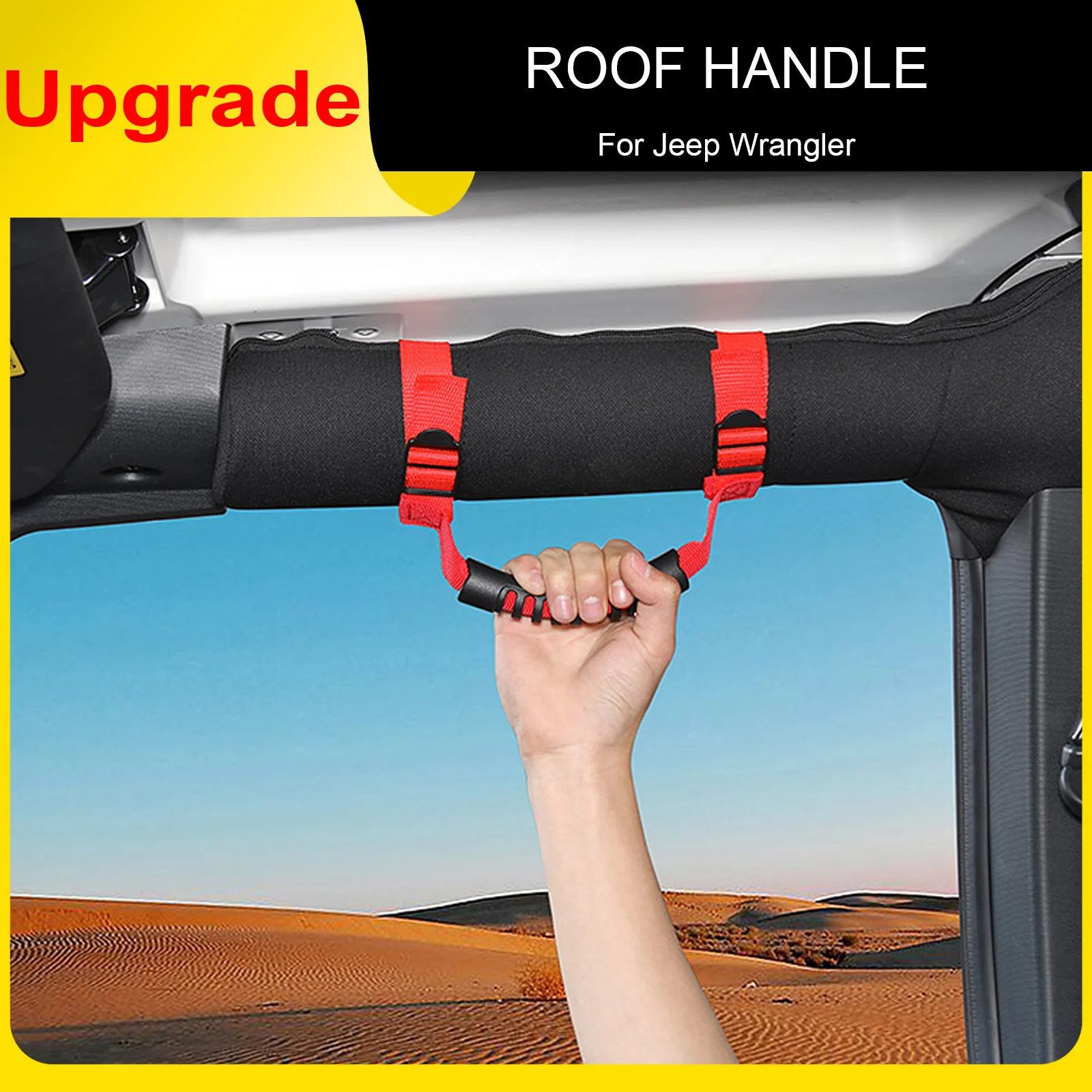 Car Grab Handle For Jeep Wrangler YJ TJ JK JL JKU 1987-2018 Grip Bar Pulling Tab Auto Interior Safety Handrail Accessories