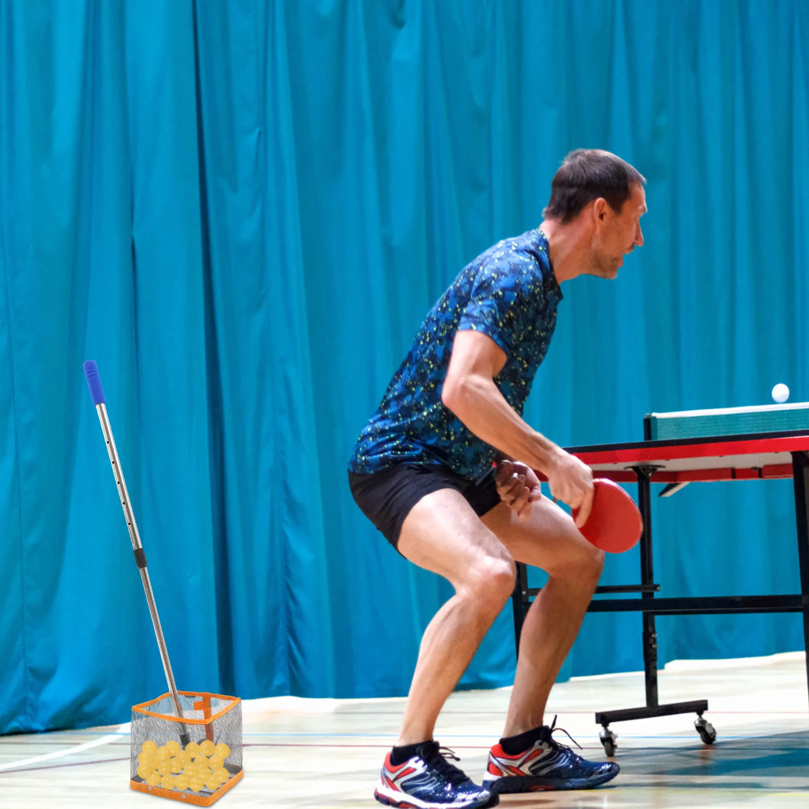 1 قطعة تنس الطاولة المنتقى مقبض تلسكوبي قابل للتعديل بينغبونغ الكرة الماسك المحمولة الكرة جامع التدريب الممارسة أداة #3