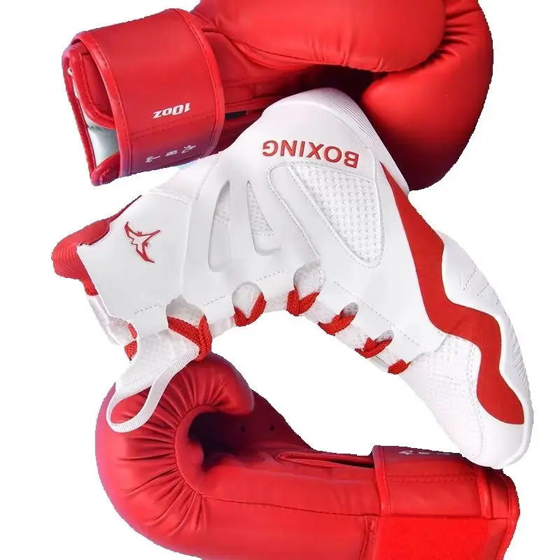 

2026 New Trend Men Wrestling Sneakers Non-Slip Gym Training Shoe Man Unisex Men Fighting Shoes High Top Men Boxing Sport Shoes