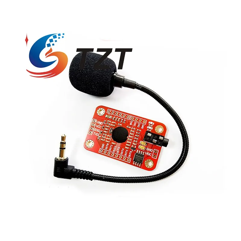 

Модуль распознавания речи TZT V3, компактная плата для распознавания речи, поддерживает 80 голосовых команд