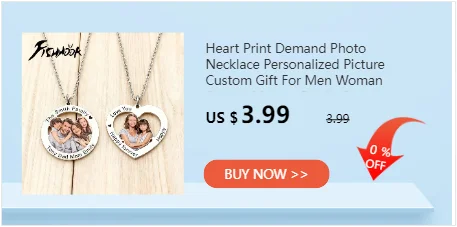 Print Photo Necklace Personalized Custom Gift For Men Woman Couple Family Father Chain Stainless Steel Memorial Souvenir Jewelry