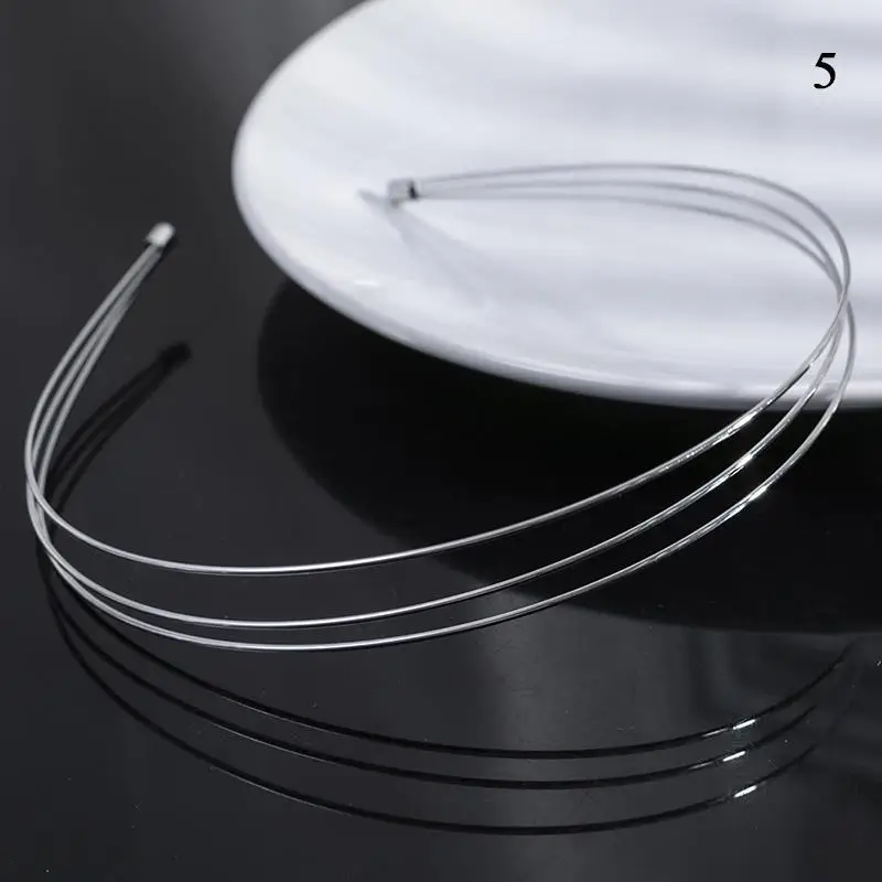 New Thin Gold Silver Headbands Women Three Layers Alloy Hair Hoop Double Root Metal Hair Bands Hair Accessories Smooth Head Hoop