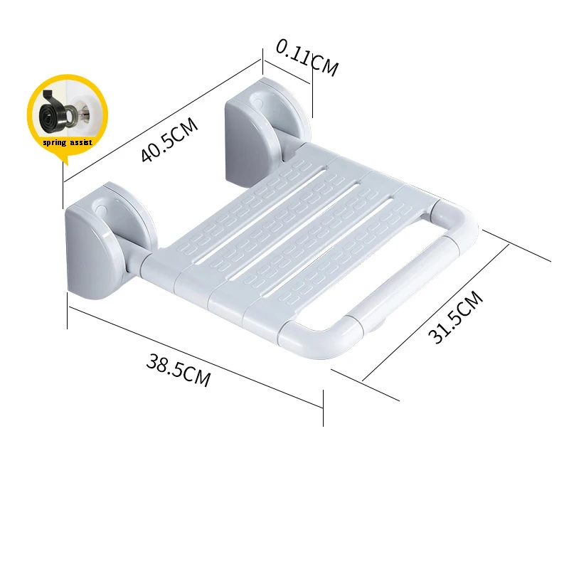 Imagem -03 - Chuveiro do Banheiro Fixado na Parede Assento Dobrável Porta de Entrada em Mudança Sapatos Cadeira Aço Inoxidável Mais Rolamento de Náilon 200kg