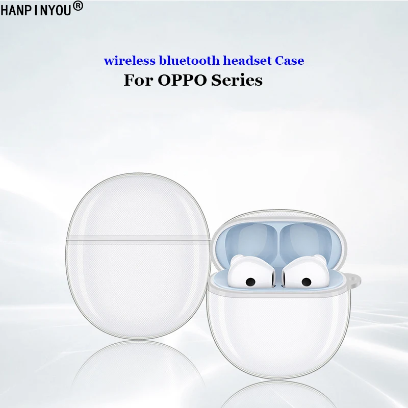 Ультрапрозрачная Беспроводная bluetooth-гарнитура для OPPO Enco R W51 W31 X X2 free2 Play, Мягкий защитный чехол из ТПУ с защитой от падения