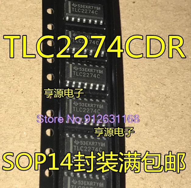 (10PCS/LOT)  TLC2274CDR  TLC2274  TLC2274C SOP14  IC