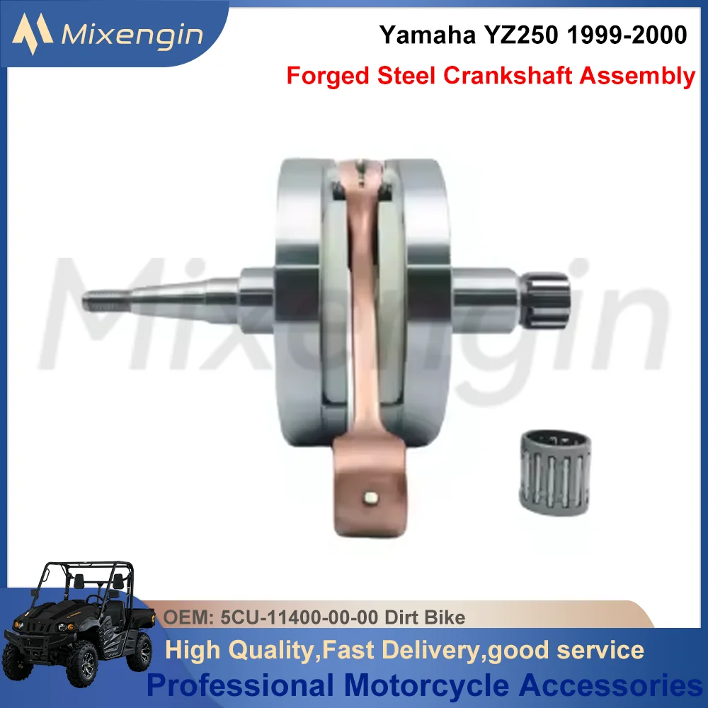 High Performance Crankshaft Assembly For Yamaha YZ250 1999-2000 5CU-11400-00-00 Moto Engine Parts Connecting Rod Shaft Bearing