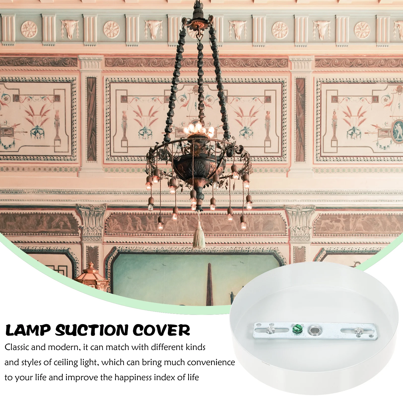

Ceiling Cover Accessories Canopy Lights Chandelier Plate Component Kit for Iron Pendant Fixture Mounting