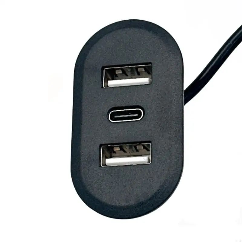 C90Fデスクトップホール埋め込みUSBタイプC充電アダプター3ラップトップPC携帯電話充電家具オフィス用