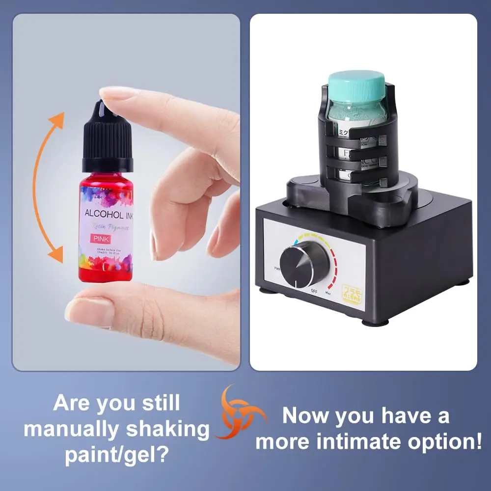 Mini Vortex Mixer, DIY/Gundam Model Paint Shaker,300~2400rpm,Three-Stage Speed Mix,Suitable 10-100ml Shaker