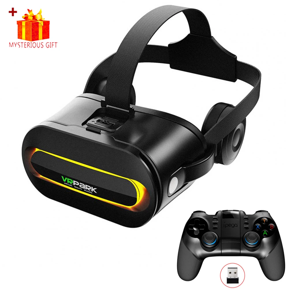 Viar 3D Virtual Reality VR-bril Headset Bluetooth-apparaten Helmlenzen Bril Slimme smartphone Telefoon Koptelefoon Mobiel Mobiel