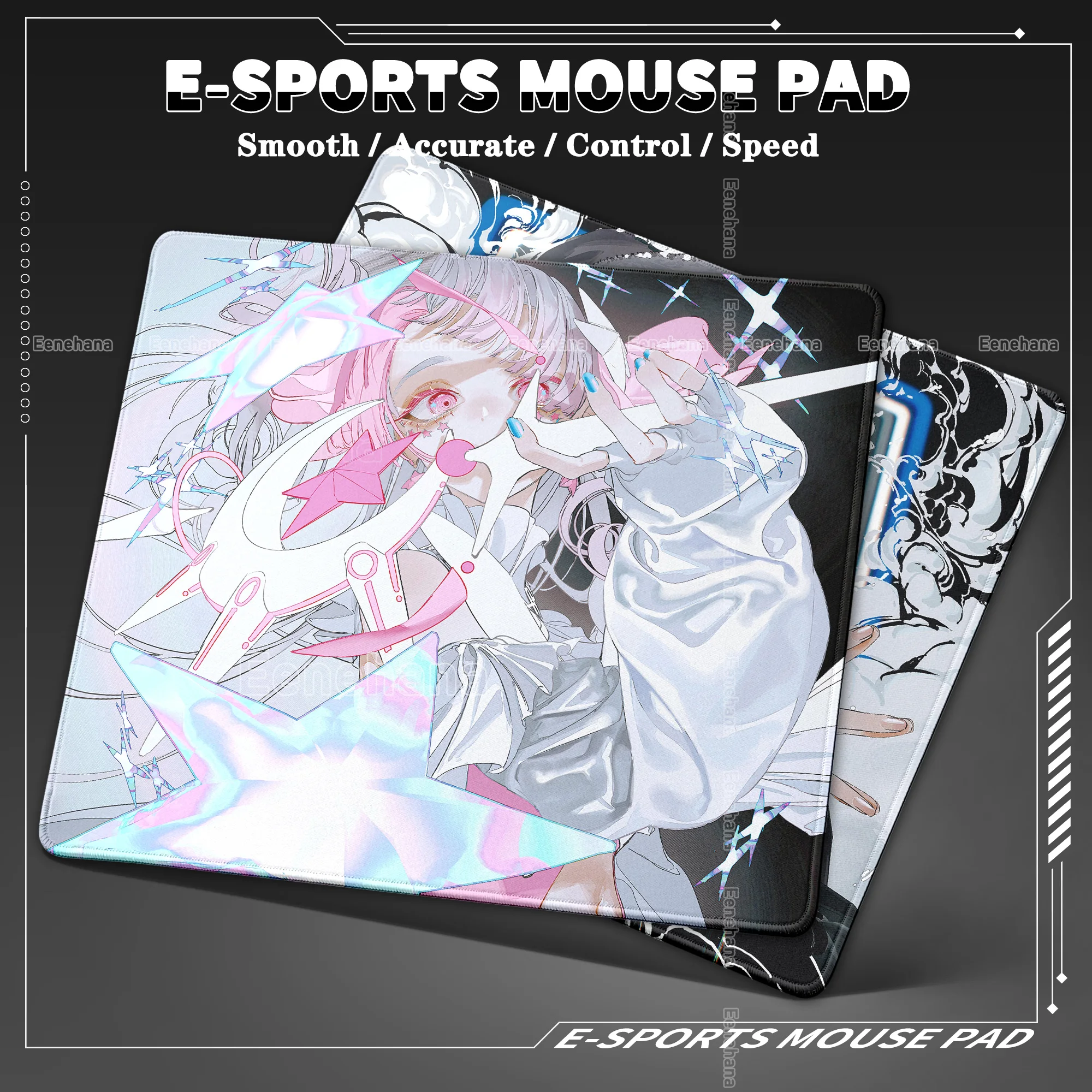 

Anime Girls Magic Circle PC Gaming Mouse Pad Dark Mask Speed E-Sports Waterproof Kawaii 45x40CM Gamer Accessories Office DeskMat