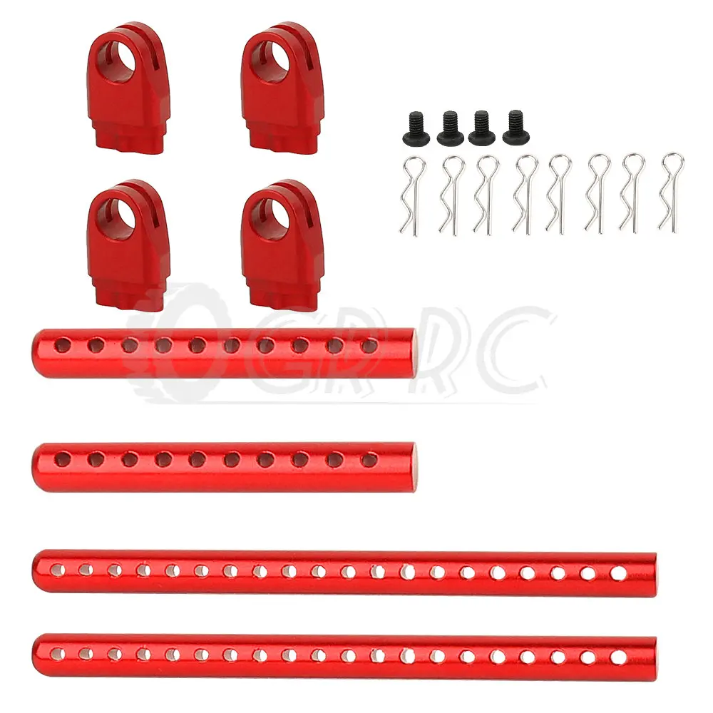 Metalowe mocowanie na słupek nadwozia obudowa samochodu z klipsami mocującymi Model kolumny do części zamienne TT-02 RC Tamiya TT02