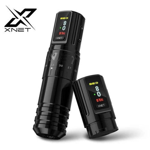 XNET Vipera-máquina de tatuaje inalámbrica profesional, carrera ajustable, pantalla OLED de 2,4-4,2mm, batería de 2400mAh para artistas de tatuajes