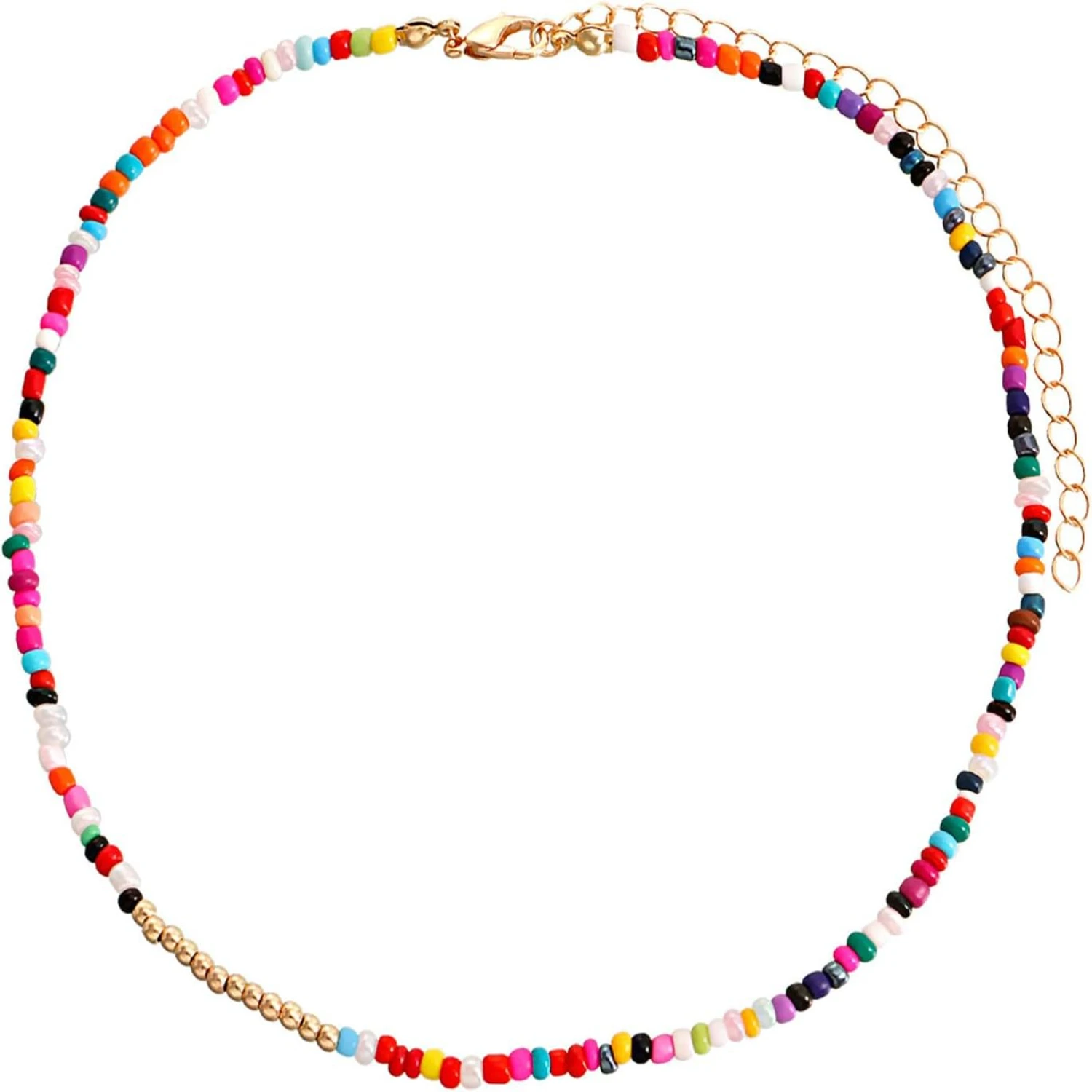 

Vibrant and Stylish Adjustable Bohemian Choker Necklace for Women - Handmade with Trendy Pooka Seashell - Ideal Surfer Beach Jew