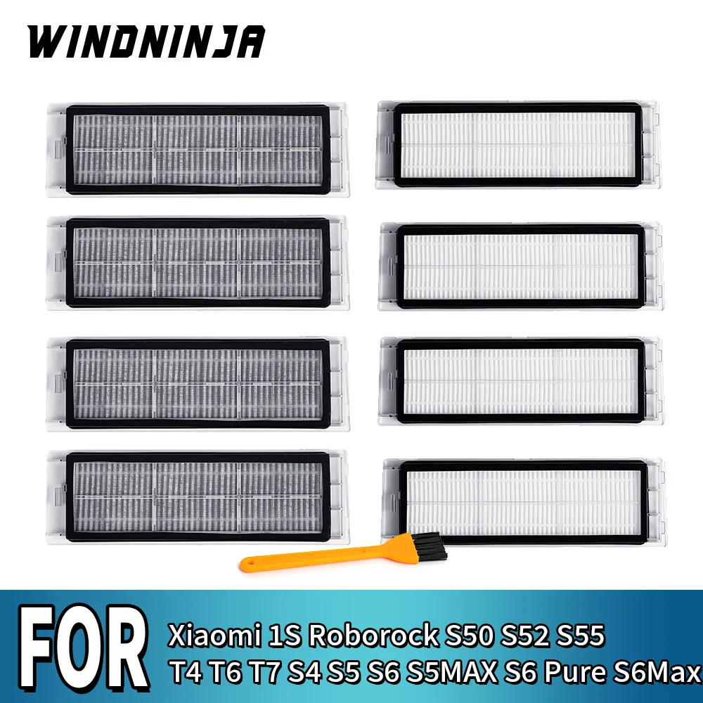 HEPA-Filter für Xiaomi 1st Staubsauger, passend für Roborock S5 S50 S52 S55 T4 T6 T7 S4 S4 Max S6 S5MAX S6 Pure S6 MaxV S60 S61 Ersatzteil
