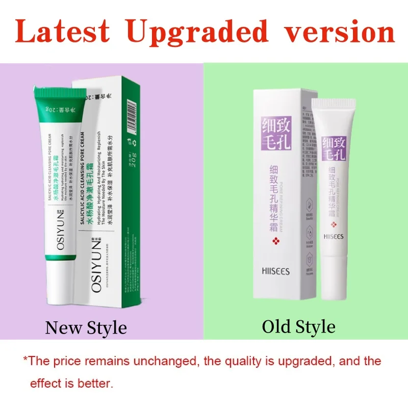 Salicylic Acid Pore Shrinking Cream Quick Elimination Large Pores Remove Blackehead Tighten Face Smooth Skin Korean Care Product