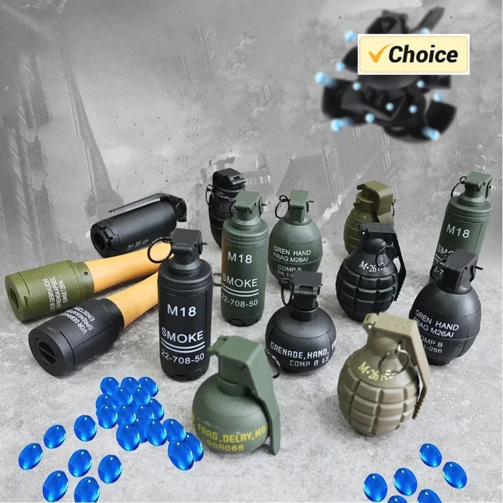 AQTactical Smoke Grenade Model M67 Burst Mine Water Grenade Bouncing Smoke Grenade and Other 10 Different Airsoft Grenade Models