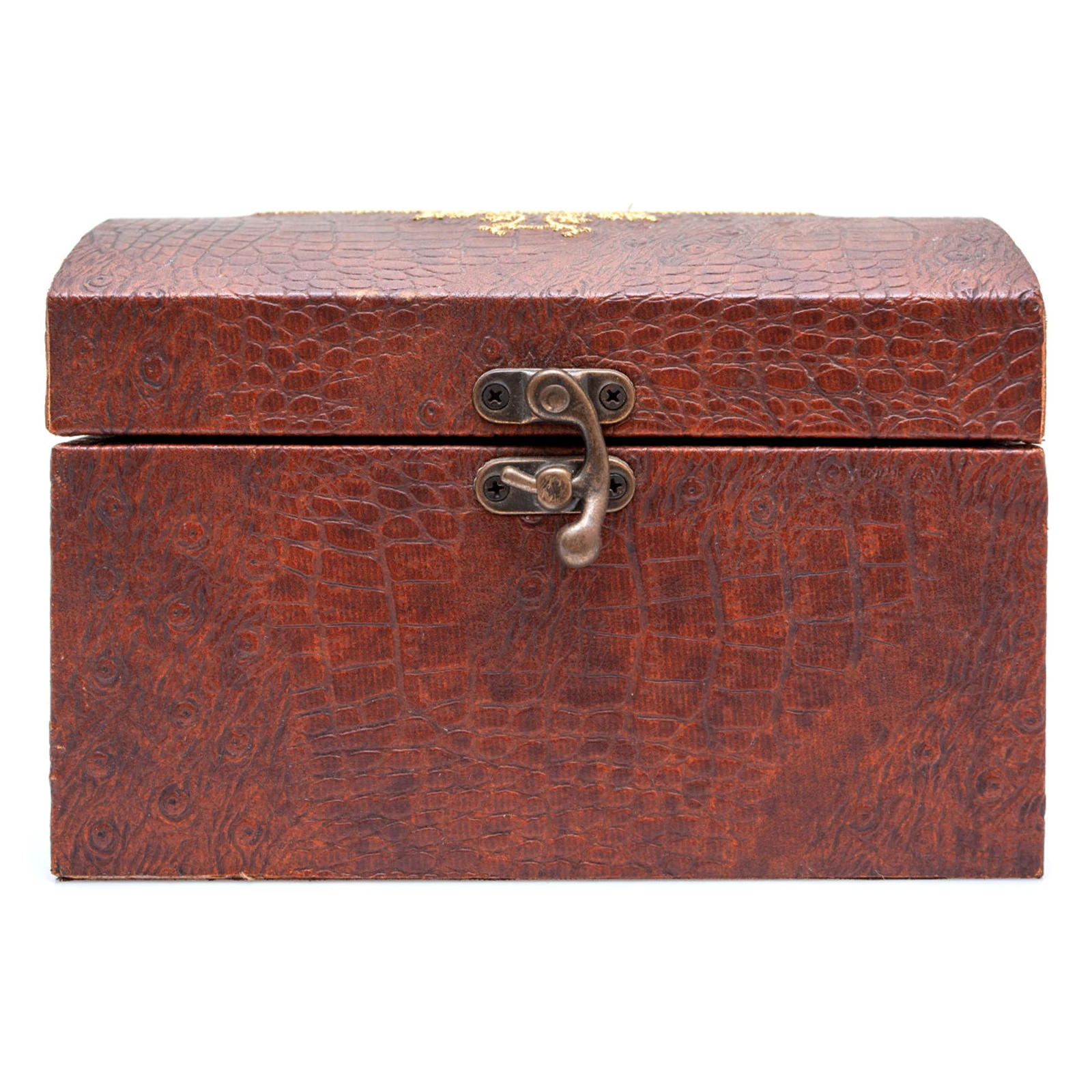 40pcs Tin Box Buckle Latch Hook Right Wooden Case Latches Lock Vintage Brass Plated Hardware Swing Arm Hasp Jewelry Box