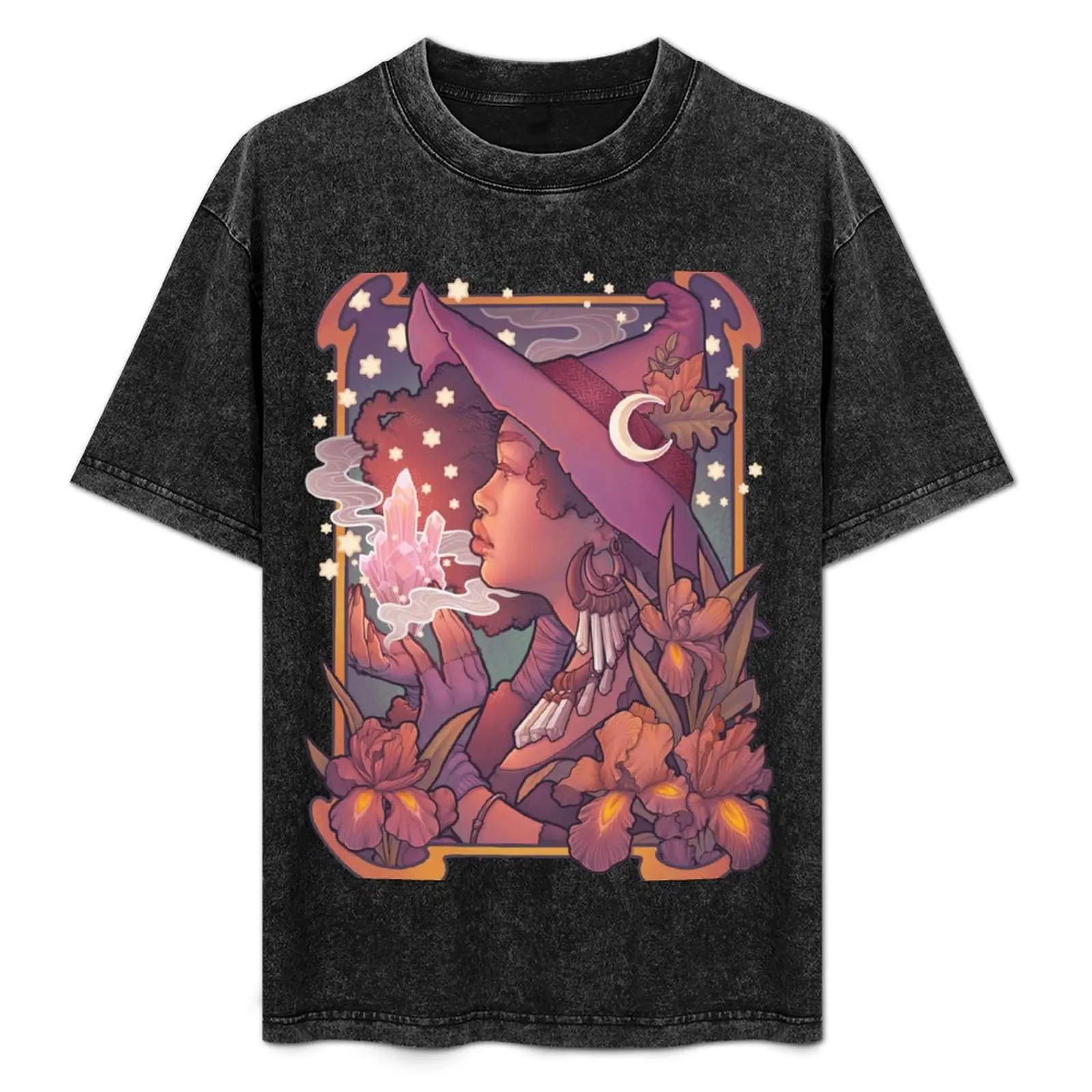 

CRYSTAL WITCH T-Shirt Worker Basic Short Sleeve Tee