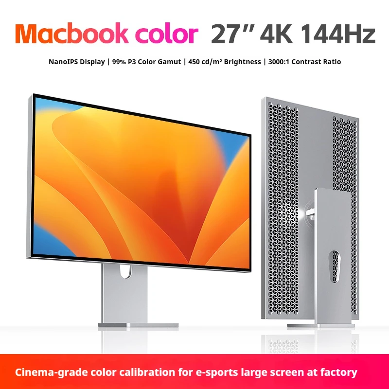 

27“4K 120Hz Nano IPS Display 144Hz 1 ms Gaming Monitor G-Sync Freesync Tech 99%DCI-P3 Flicker-Free with Aluminum Alloy Body