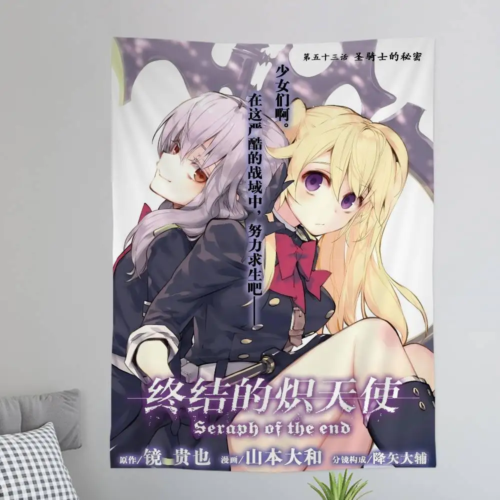 Anime Seraph Of The End Chart Tapestry for Living Room Home Dorm Decor Art Home Decor