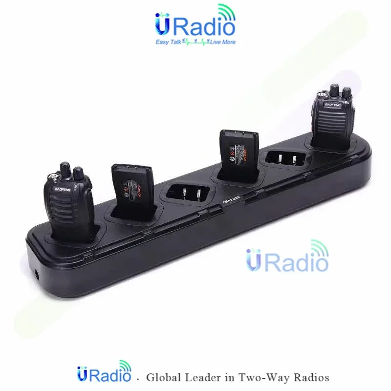 Imagem -03 - Baofeng Carregador Base Estação de Carregamento Seis Maneira Rápida Multi Carregadores de Bateria para Uv5r Bf888s Uv92 Walkie-talkie Rádio Bidirecional