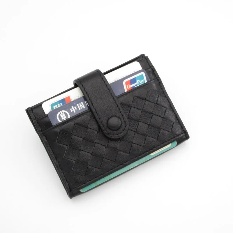 

Slim High-Quali Leather Busin Card Holder for Men And Women with Large Capaci Magnetic ield Driver License Slot