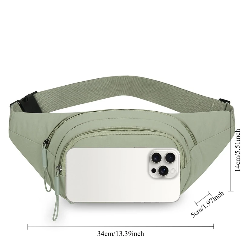 Verstellbare, wandelbare Hüfttasche für Damen – wasserdichte Nylon-Brusttasche zum Laufen, Reisen und für den täglichen Gebrauch – Detail 1