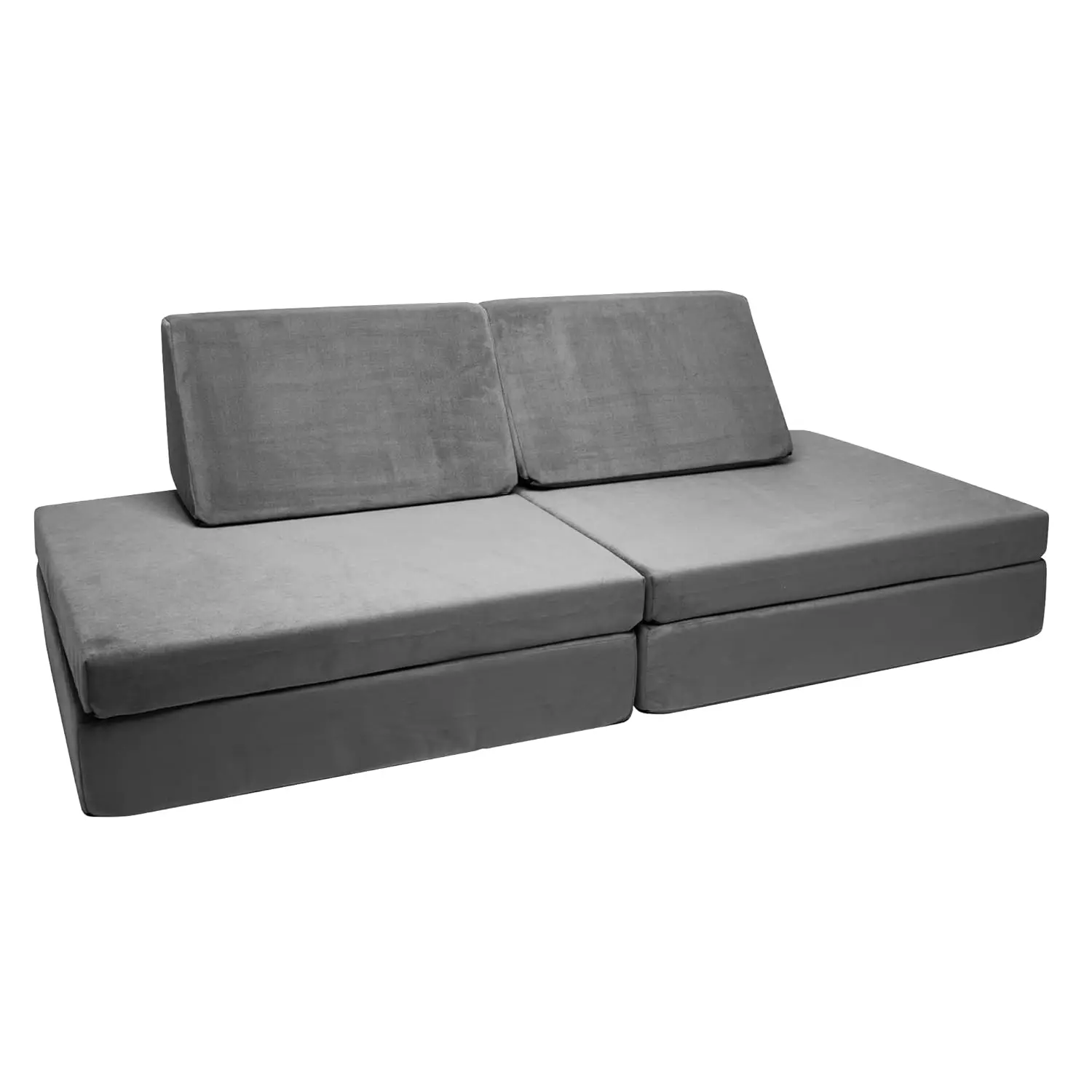 Factory The  Modular Kids Couch, Toddler Couch Sofa Bed, Modular Kids Play Couch, Gray