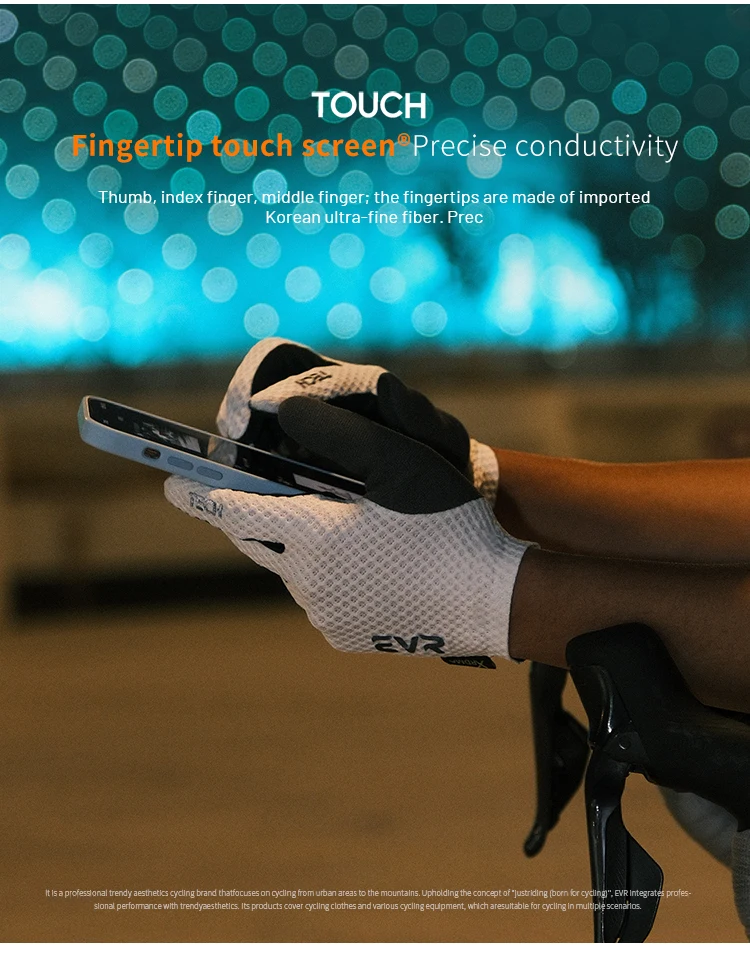 EVR Spring Herren Fahrradhandschuhe Touchscreen-fähig Atmungsaktiv Mountainbike Vollfinger-Fahrradhandschuhe Rennrad-Handschuhe – Detail 8
