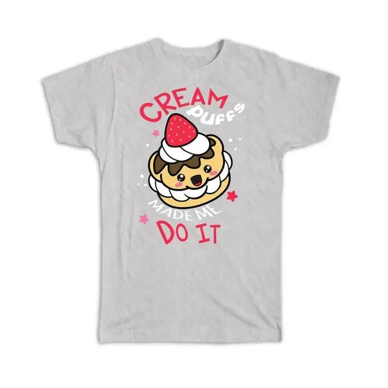 Cute Cream Puff Funny Food Art Print For Kitchen Decor Home T shirt