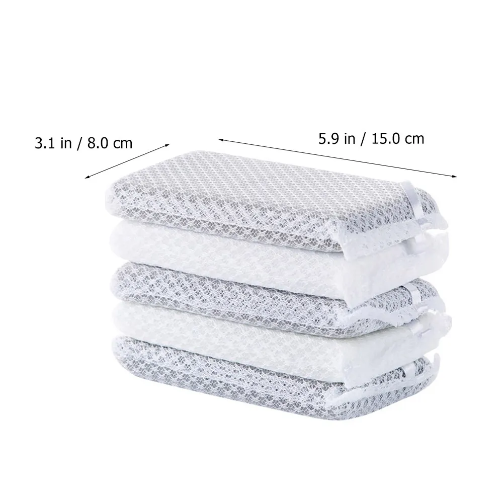 15Pcs Premium Cleaning Sponge Set Heavy Duty Scouring Power Absorbent Dish Cloths for Kitchen Washing Pots Pans Plates Bowls