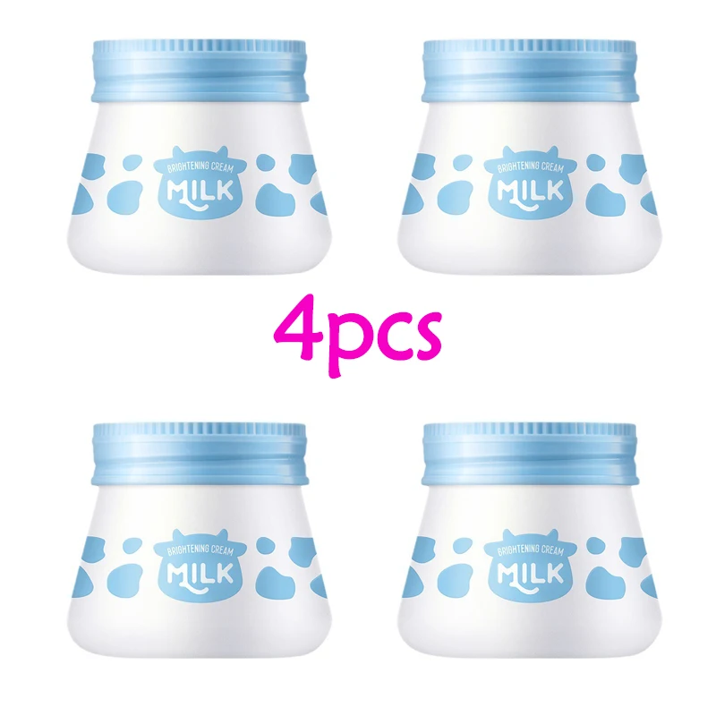 

4pcs LAIKOU 55g Milk Face Cream Hydrate Brighten Moisturizing Nourish Facial Creams Beauty Face Skin Care Korean Cosmetics