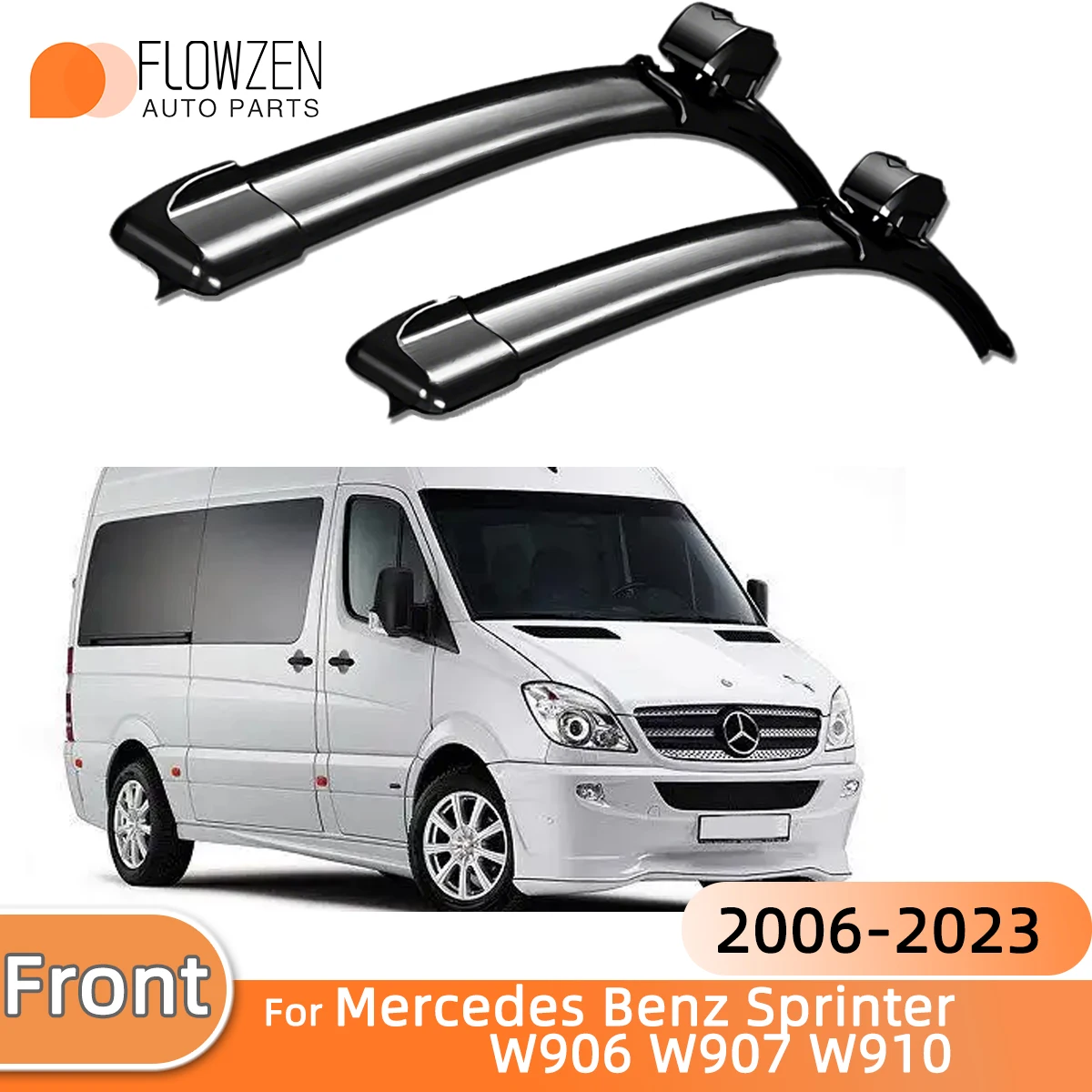 2/4 قطعة شفرة ممسحة السيارة لمرسيدس بنز العداء W906 W907 W910 2006-2023 شفرات الممسحة الأمامية الزجاج الأمامي نافذة فرشاة #1