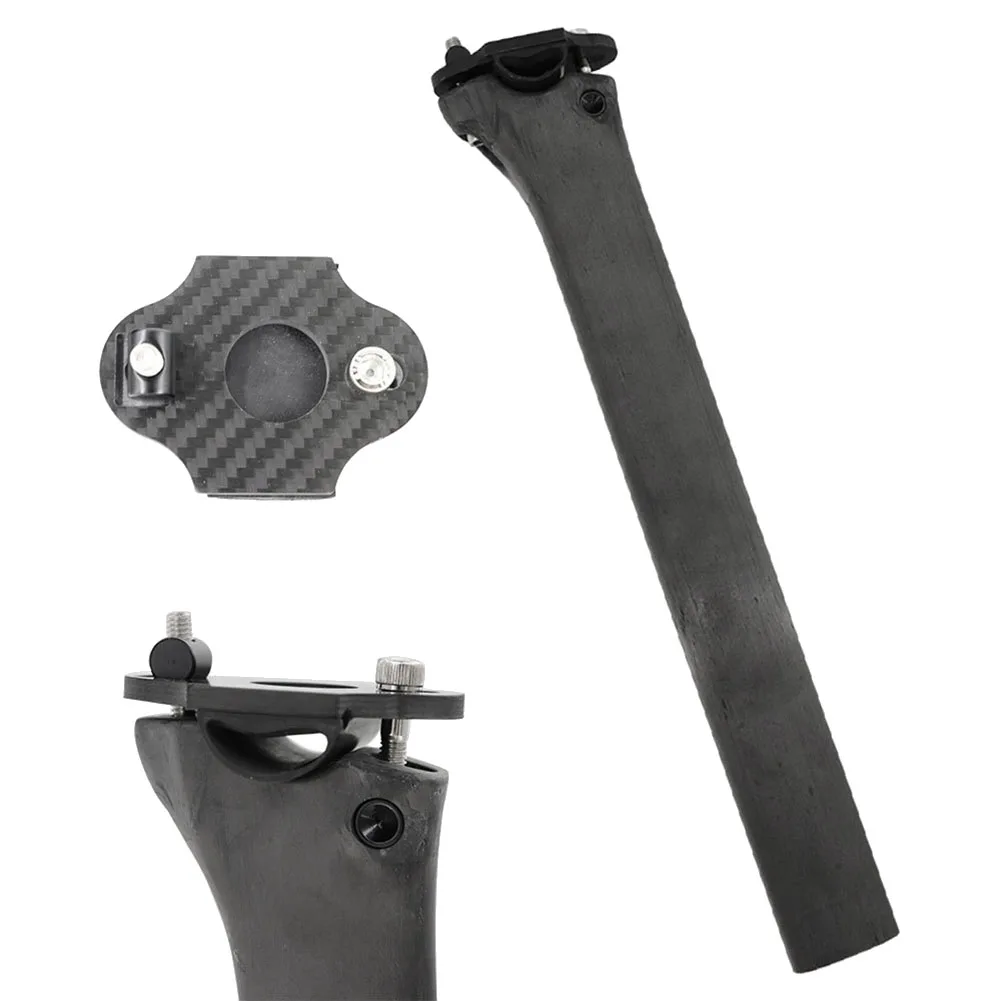 ABKM Kursi Sepeda Tahan Lama Ultra Ringan Seatposts 340Mm Offset Nol untuk F8/F10/F12 Jalan MTB Sepeda Serat Karbon Seatposts