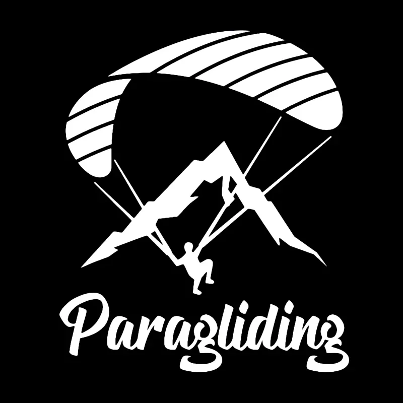 Car Stickers Paraglider Paragliding Motorcycle Decorative Accessories Creative Waterproof and sunscreen Vinyl Decal,15CM*10CM