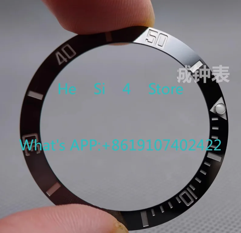 41mm Platinum-Colored Lettering Ceramic Bezel Replacement Compatible with 126610 Dive Watch Accessory