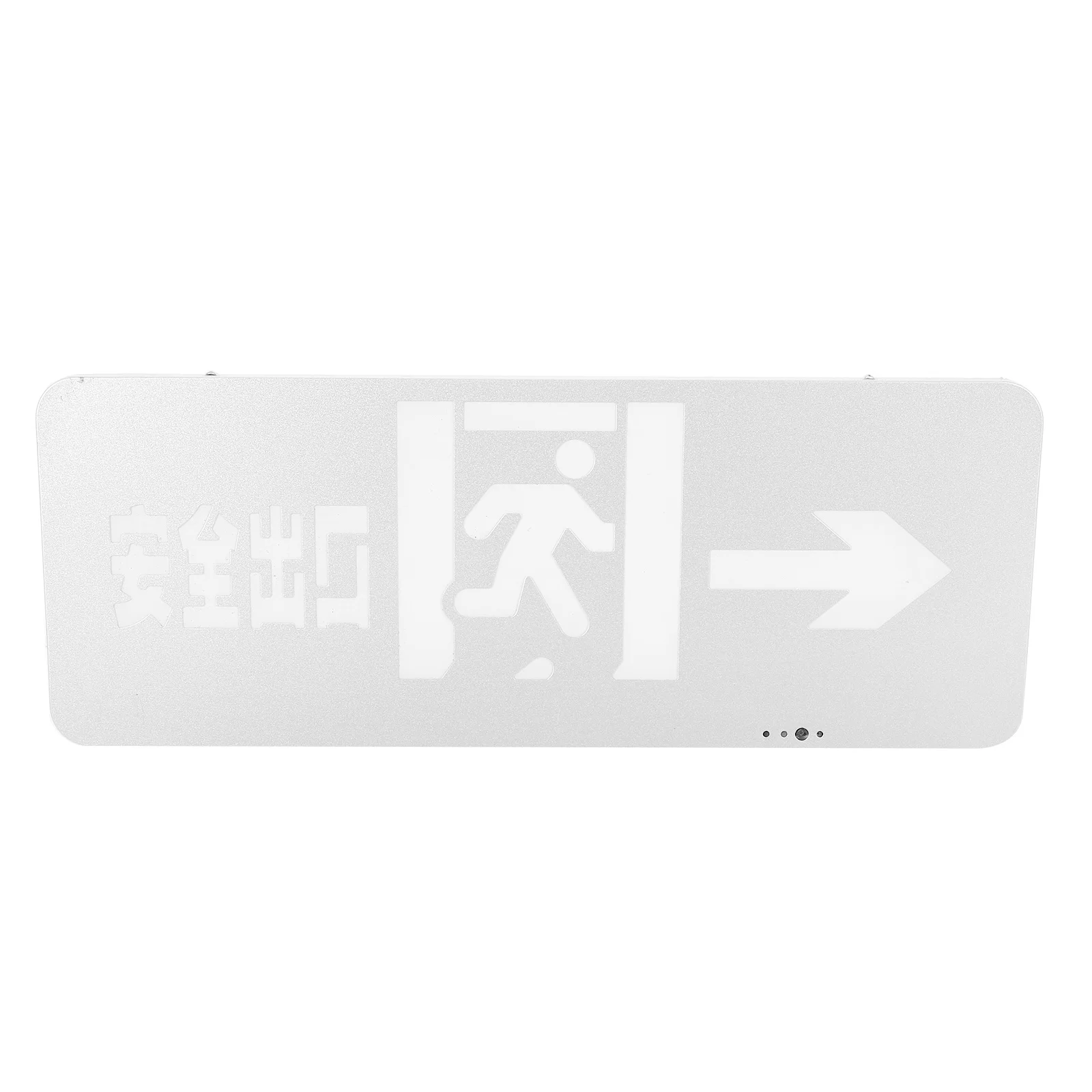 Safety Exit Sign Stainless Steel Hanging LED Emergency Light Emergency Exit Indicator Lamp for Business Public Places