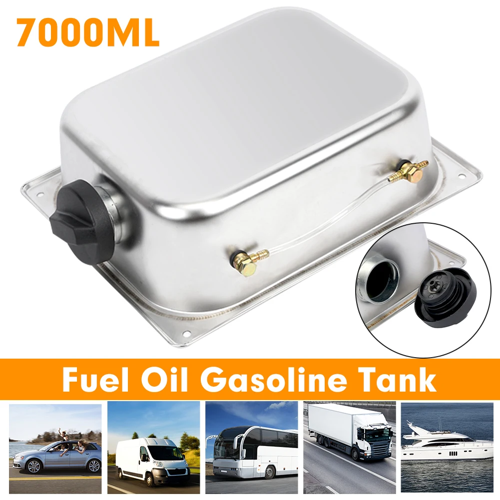 7L Stainless Steel Gasoline Petrol Fuel Tank Can Fit for Webasto Eberspacher Heater Universal Car Accessories Fuel Tank