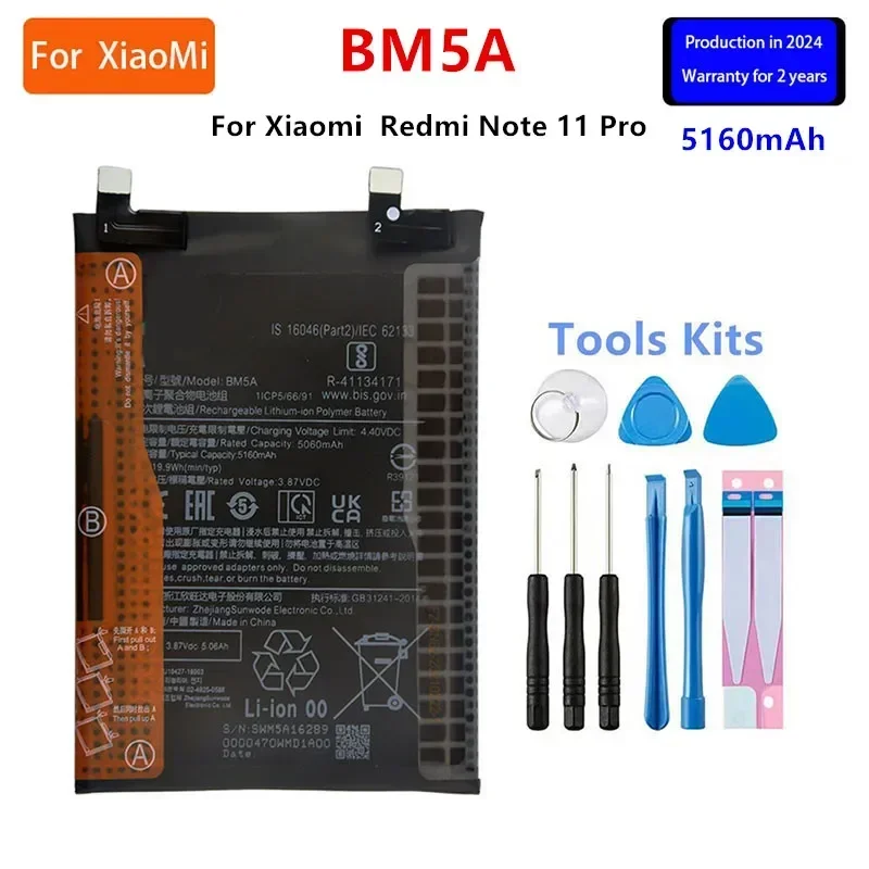 Orginal BM5A BM5F BM5J BN5A BN5D BN5E BN5H BN52 BP4K BP47 BP48 For Xiaomi Redmi Note 11 Pro 5G/ 11E Pro/Note 11 Pro /Note 11S