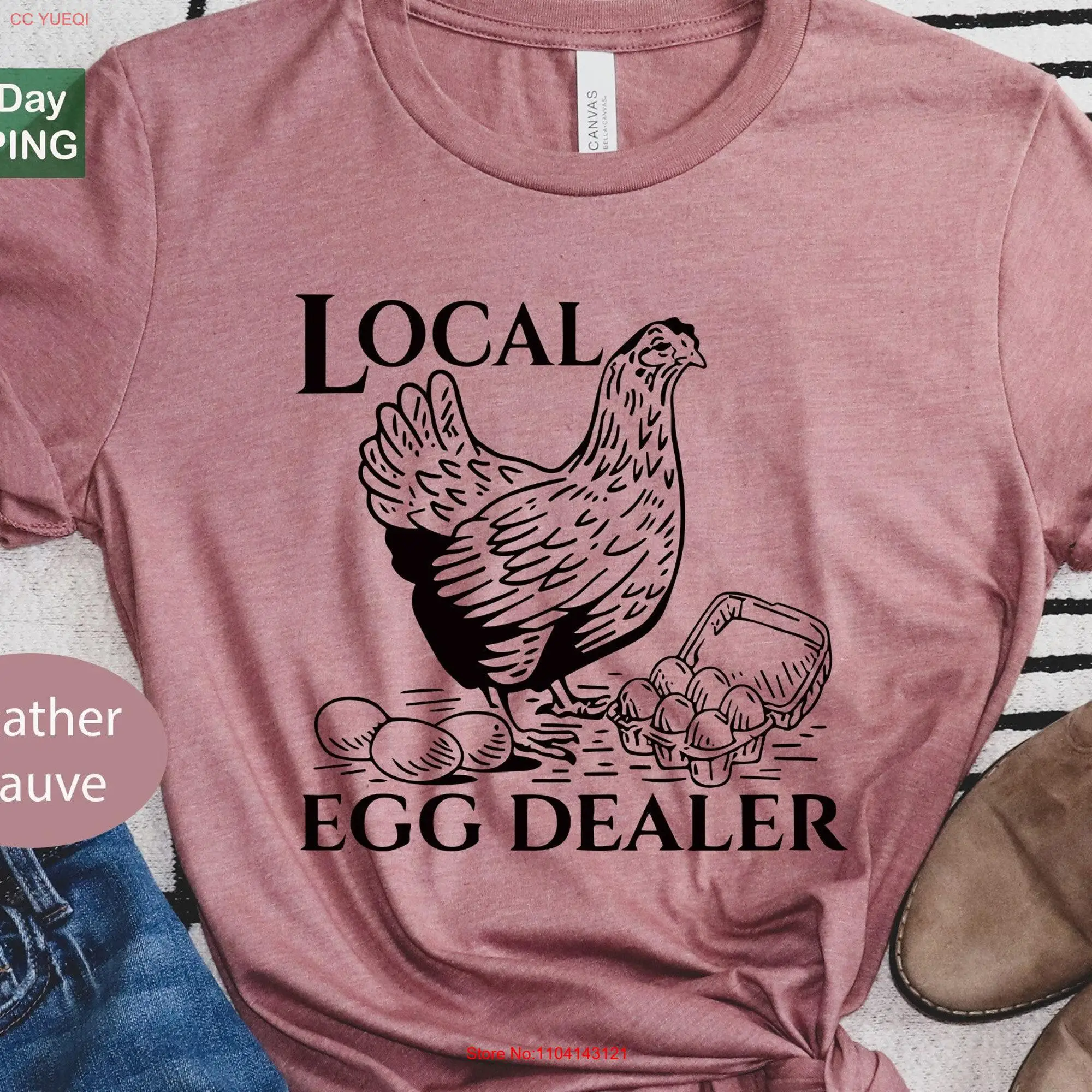 

Christian Easter T Shirt Local Egg Dealer Happy s Retro Chicken Funny Farm Farmer long or short sleeves