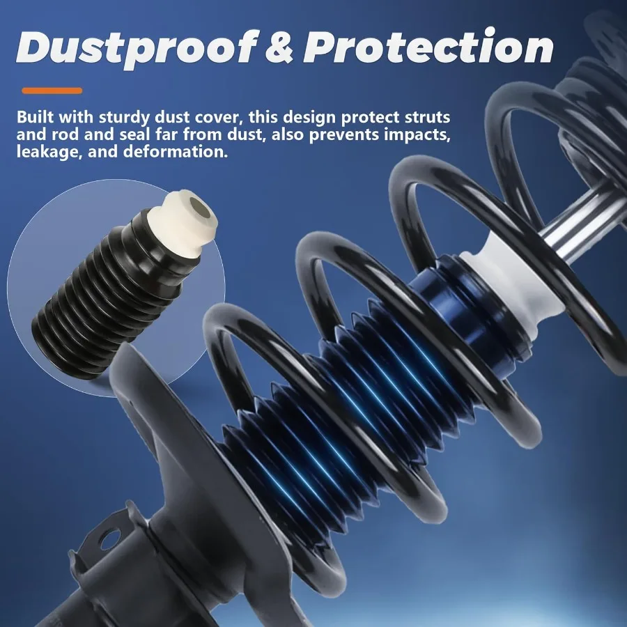 Vordere und hintere Federbein-Stoßdämpferbaugruppe mit Schraubenfeder für verbesserten Fahrkomfort und Fahrzeugstabilität, kompatibel mit 2010–2017
