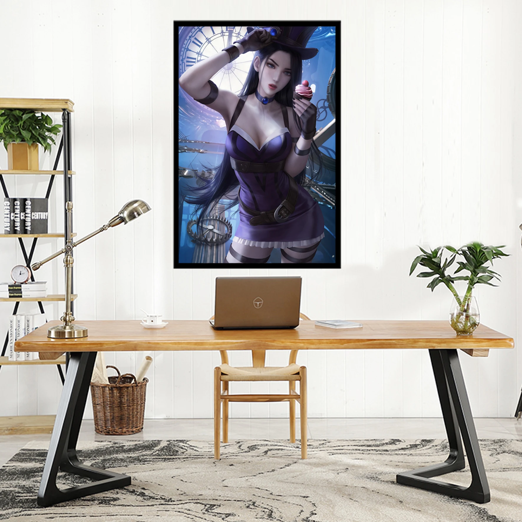 لعبة على الانترنت LOL قماش ملصق Caitlyn VI مثليه مثير HD كبير جدار الفن اللوحة الزخرفية ديكور المنزل اللوحة حجم مخصص