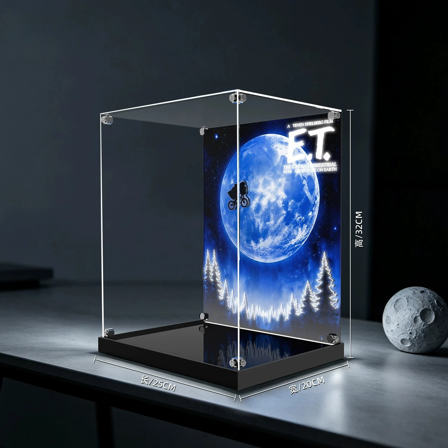 Suitable for Lego 21370 IDEAS series alien E.T. figurine display box made of transparent acrylic. A storage box for Lego models - view 6