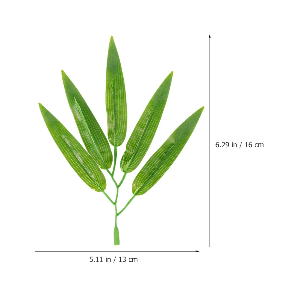 30 stuks wijnstok vijfbladige kleine bamboebladeren bruid kunstplanten binnen voor decor plastic tape faux bloemstuk