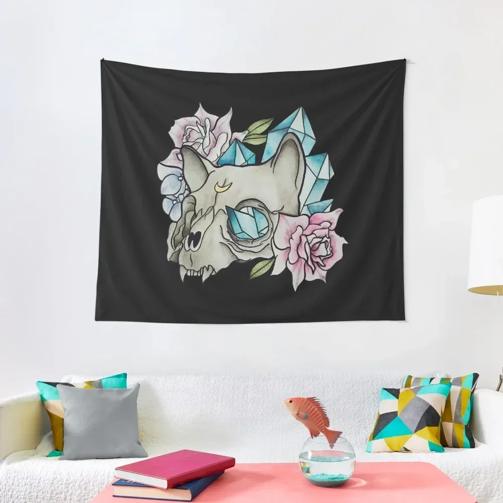 

Cat Skull Mask Tapestry Aesthetic Room Decors Bedrooms Decor Tapestry