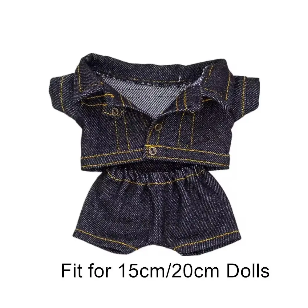 Fashion Casual Wears Cotton Doll Jeans Daily Outfit Dress Up Doll Jacket Pants Denim Clothes Suit Doll Coat Tops Kids Toys