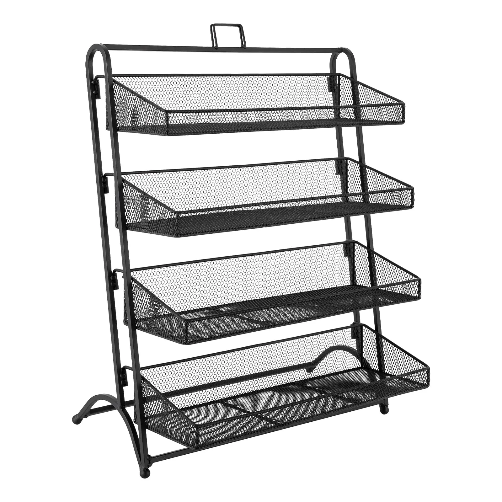 

4 Tier Candy Display Rack, Metal Snack Display for Counter, Snack Organizer for Countertop, Chip Rack Display Stand Chip Bag Hol